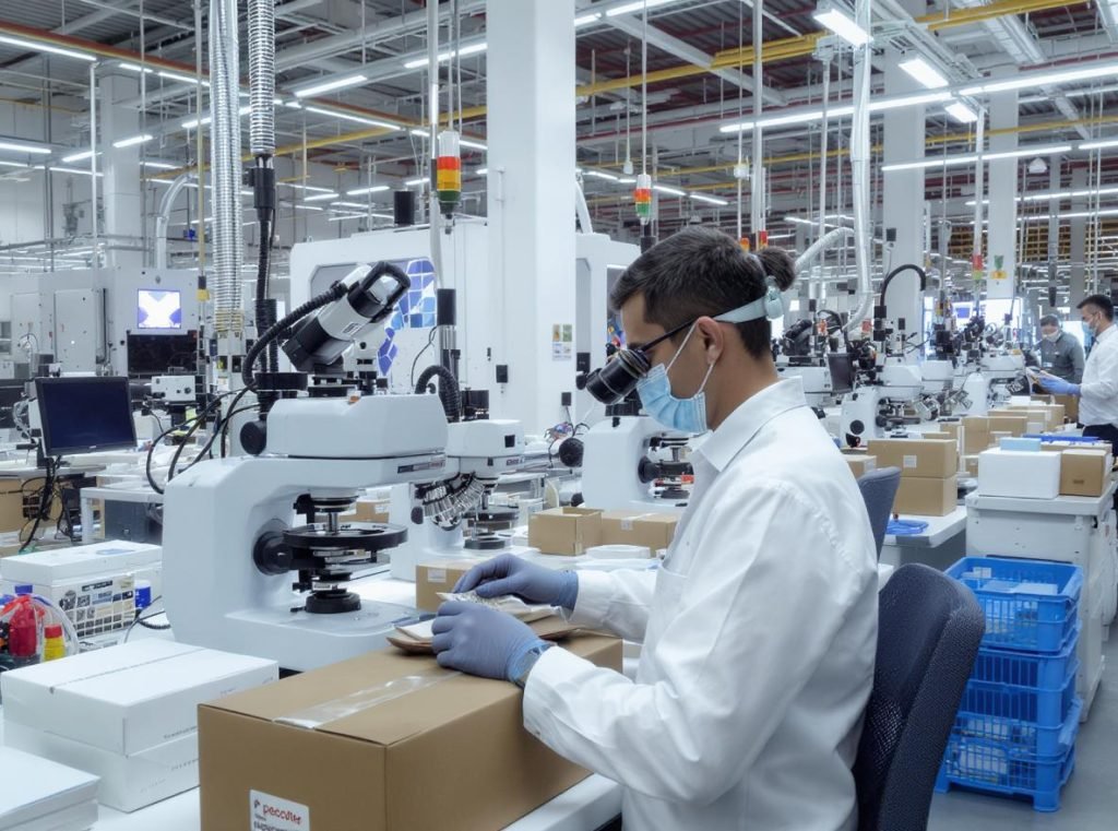 Quality control laboratory setup for rigid box manufacturing defect prevention