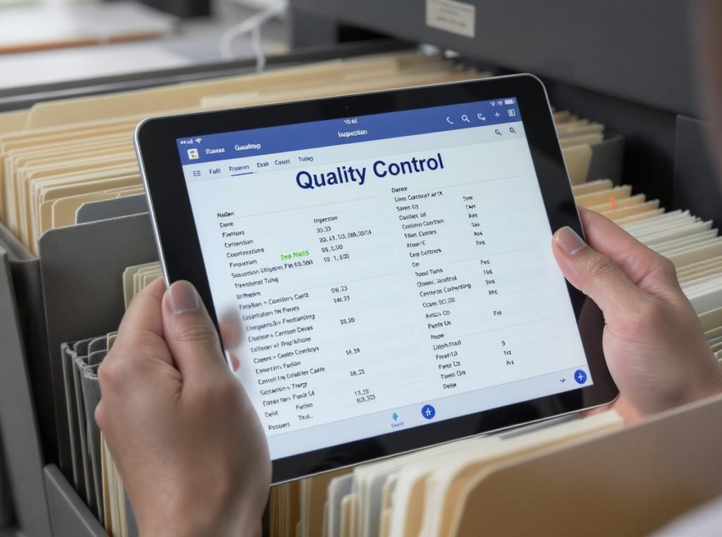 Quality control documentation and record-keeping system for packaging