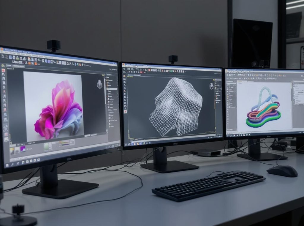 Professional dieline creation software including Adobe Illustrator and specialized CAD programs
