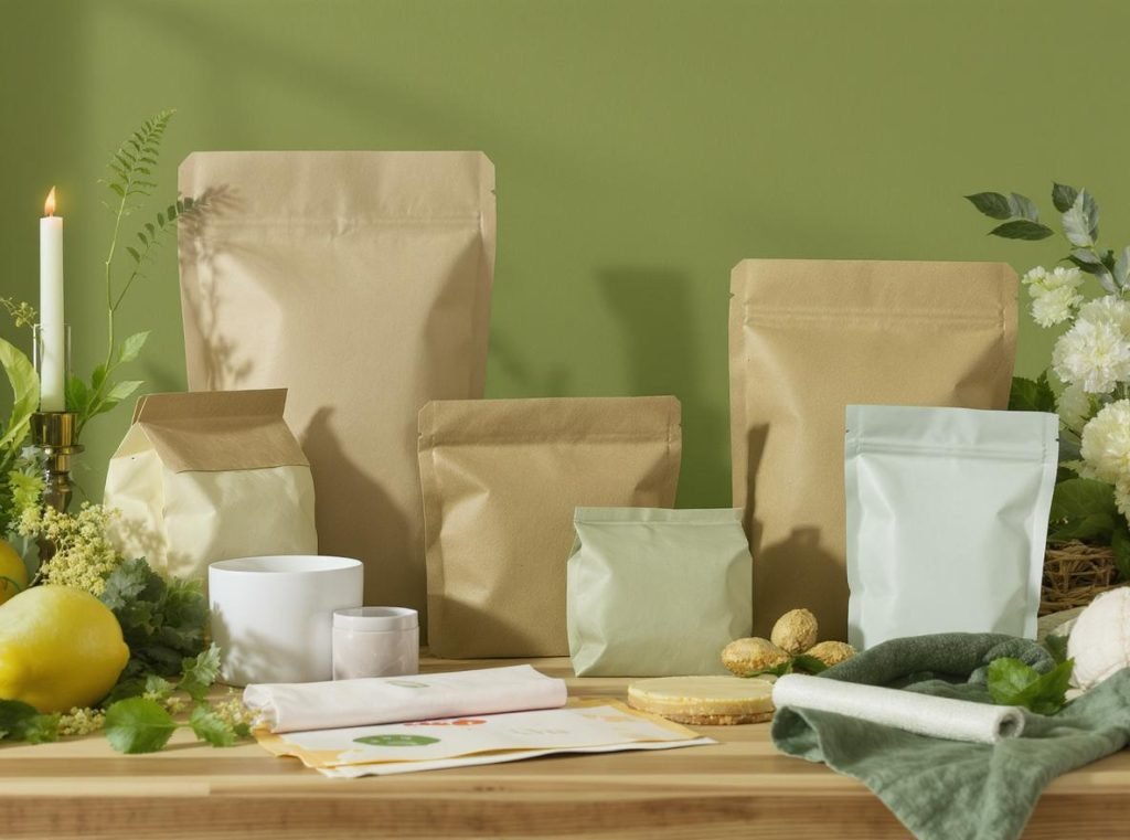 Sustainable packaging materials showing eco-friendly options for e-commerce and retail