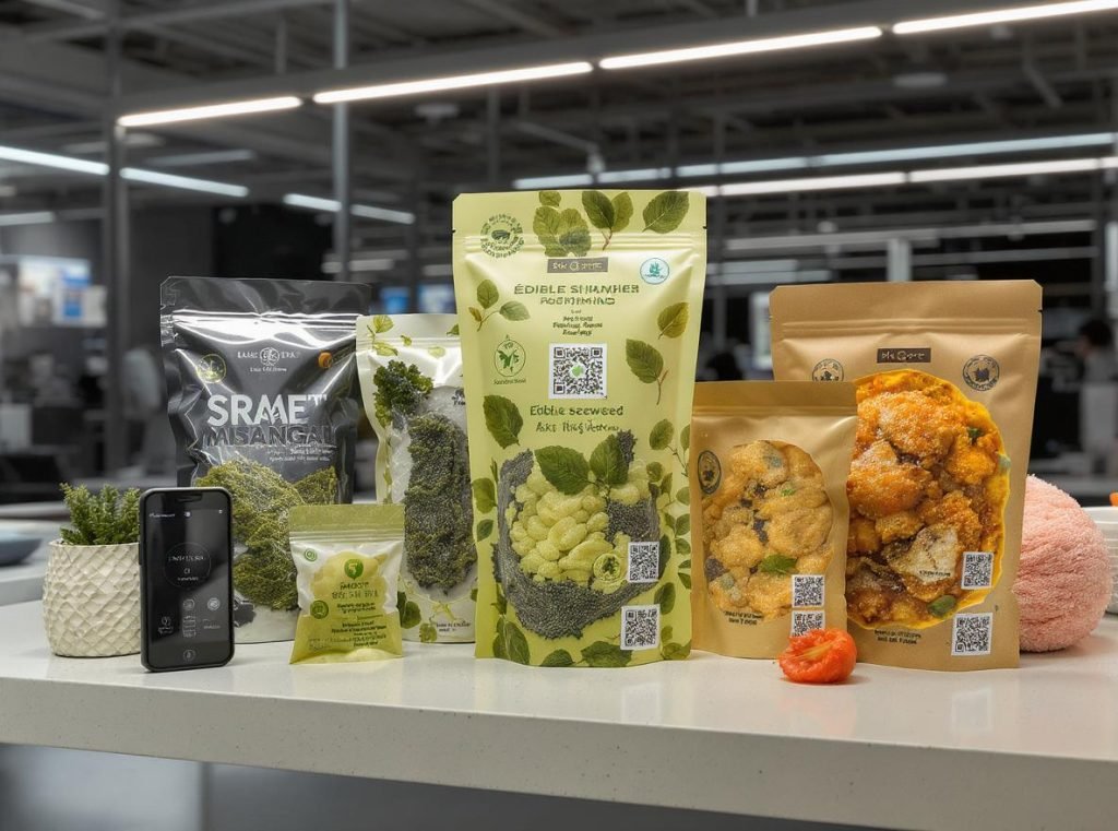 Innovative sustainable packaging trends including smart packaging technology and biodegradable materials