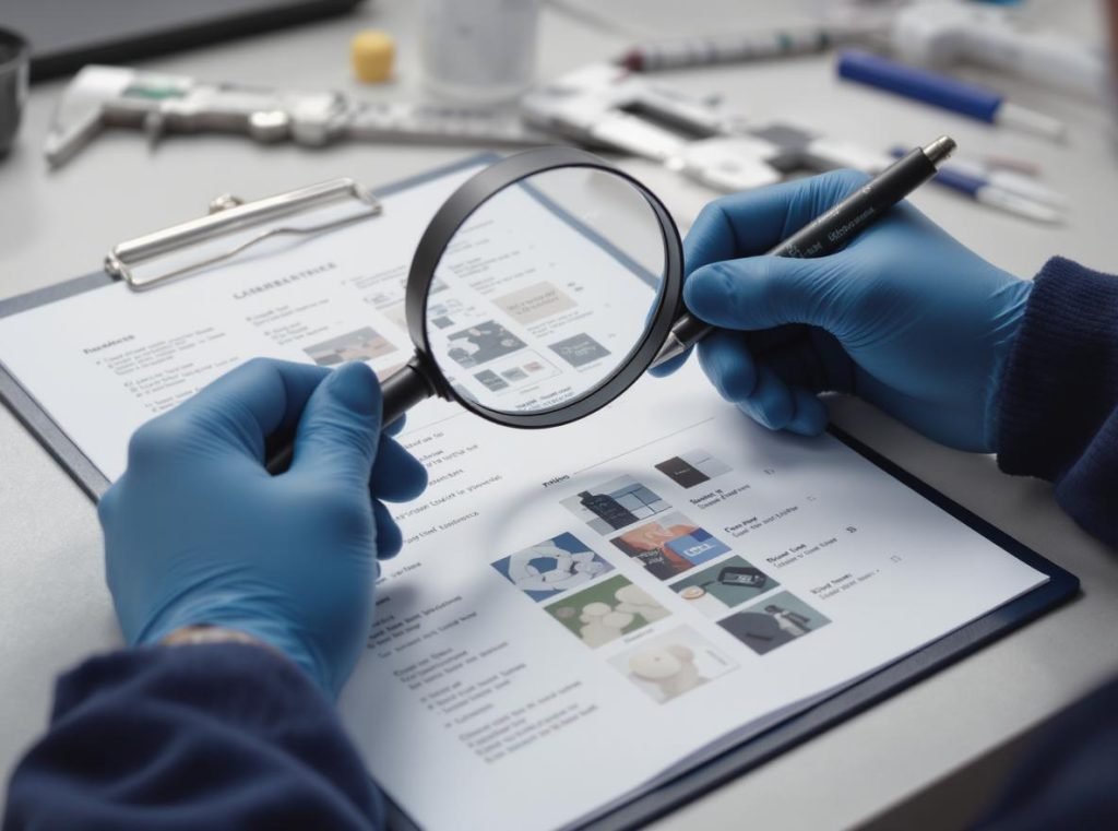 Quality inspection and evaluation process for samples from Chinese manufacturers