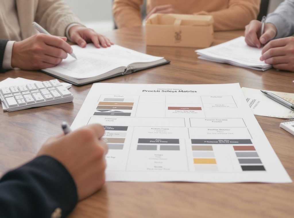 Business decision-making process for choosing between corrugated and regular cardboard