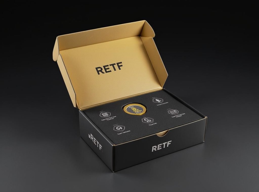 Optimized RETF mailer box with custom branding and sustainable features
