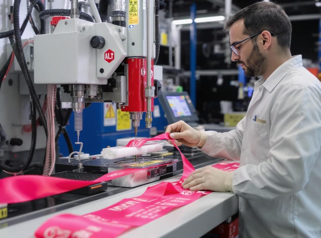 Quality control testing of ribbon pull installation and durability
