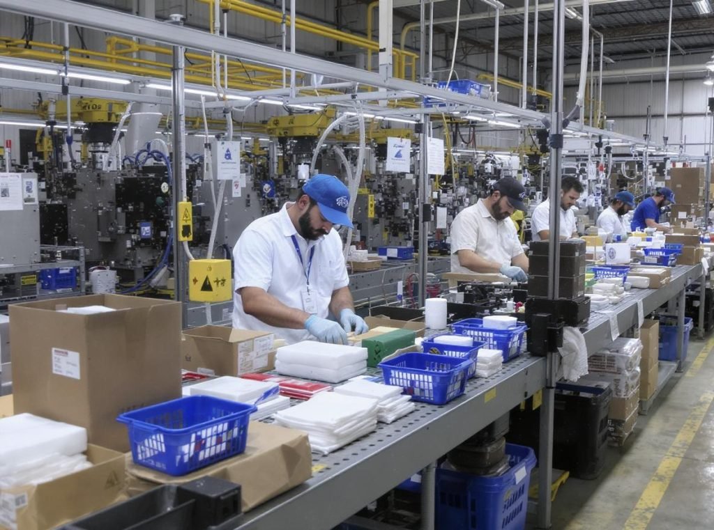 Flexible Chinese manufacturing showing small batch production and variable order quantities