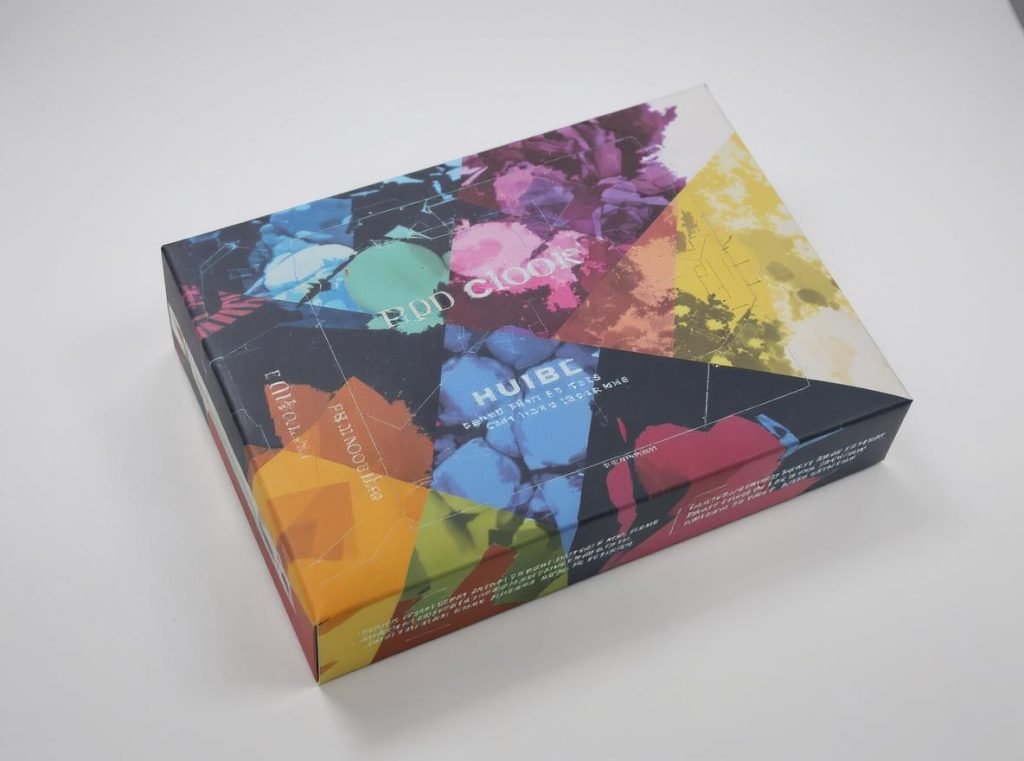 Hybrid packaging design combining CMYK and Pantone printing methods