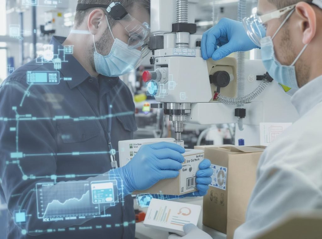 Quality control inspection and testing for packaging manufacturing standards