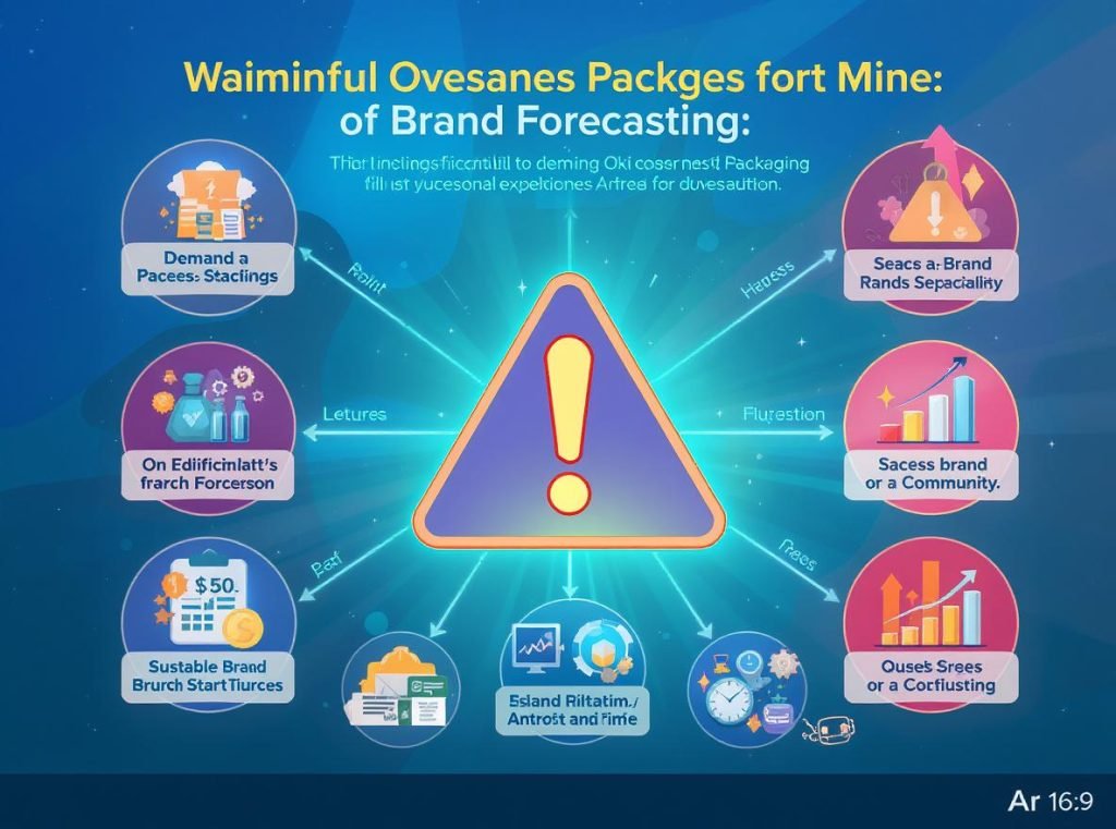 Common seasonal packaging mistakes infographic showing timeline errors, demand forecasting, and brand dilution issues