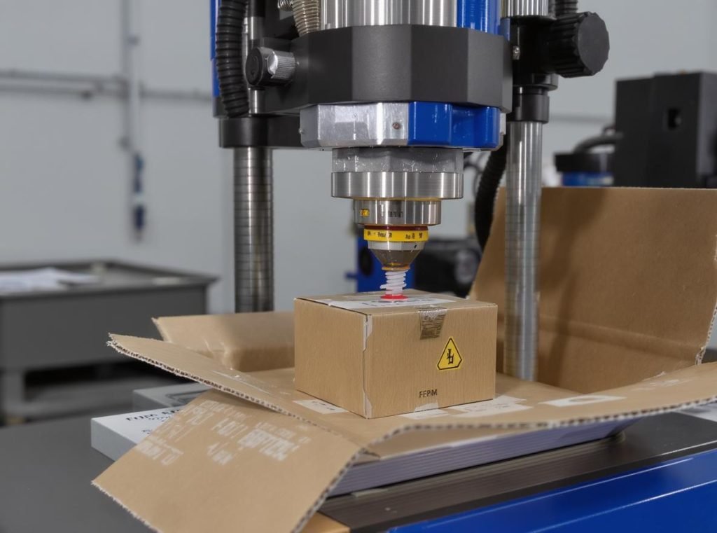 Professional laboratory testing equipment for corrugated box strength and durability analysis