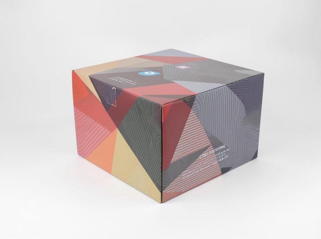 Custom branded Five-Panel Folder boxes showing various printing and design options