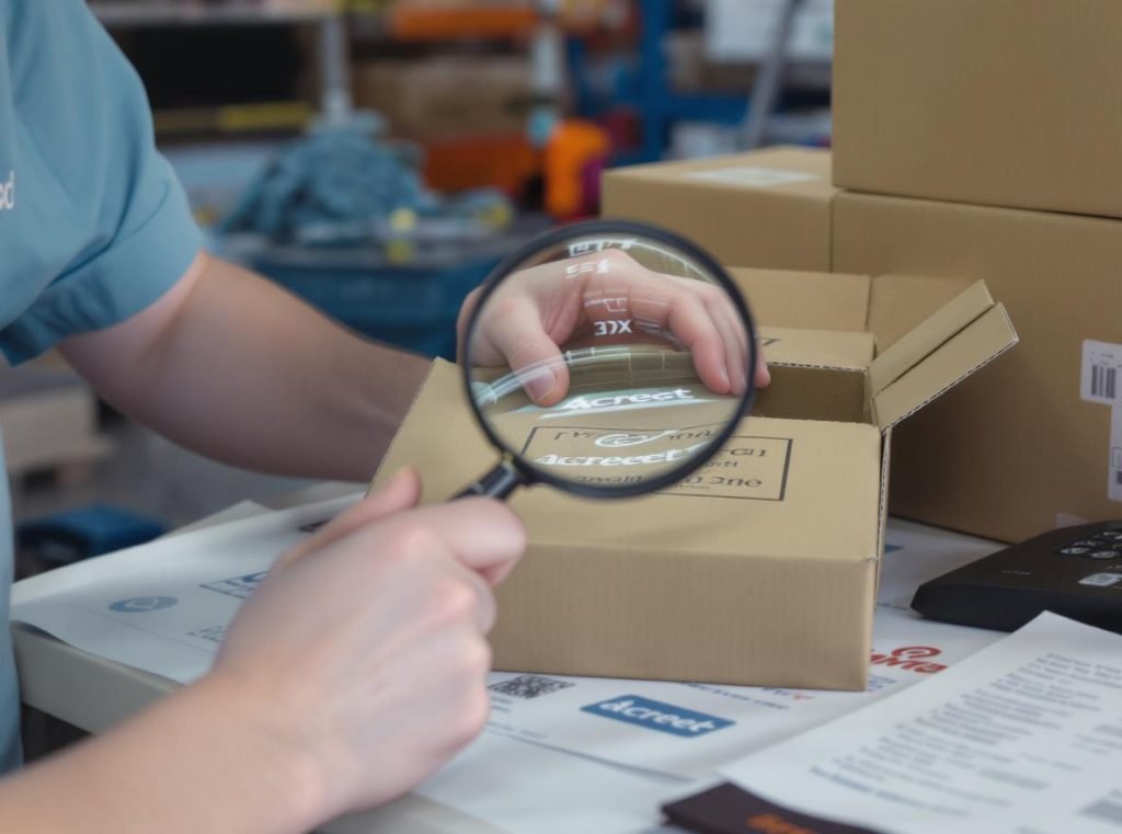 Packaging company quality control showing box inspection and material testing processes
