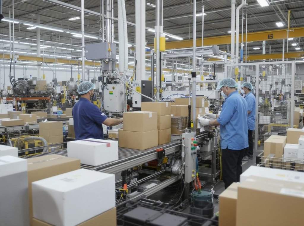 Professional rigid box manufacturing facility with advanced production capabilities