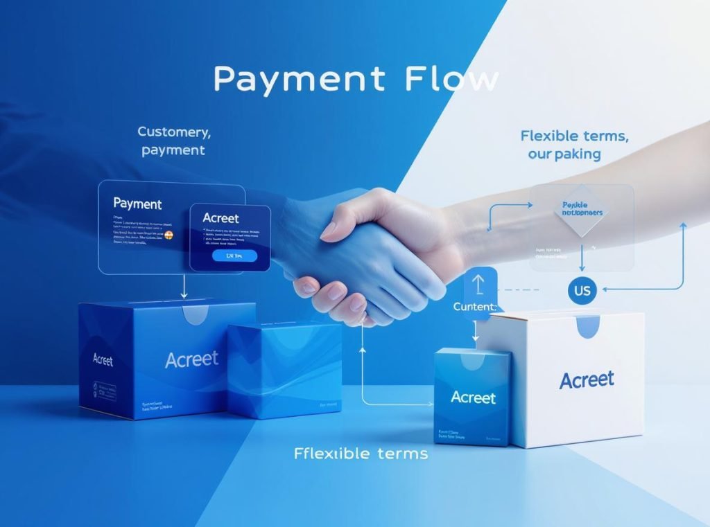 Acreet custom packaging payment terms and structure