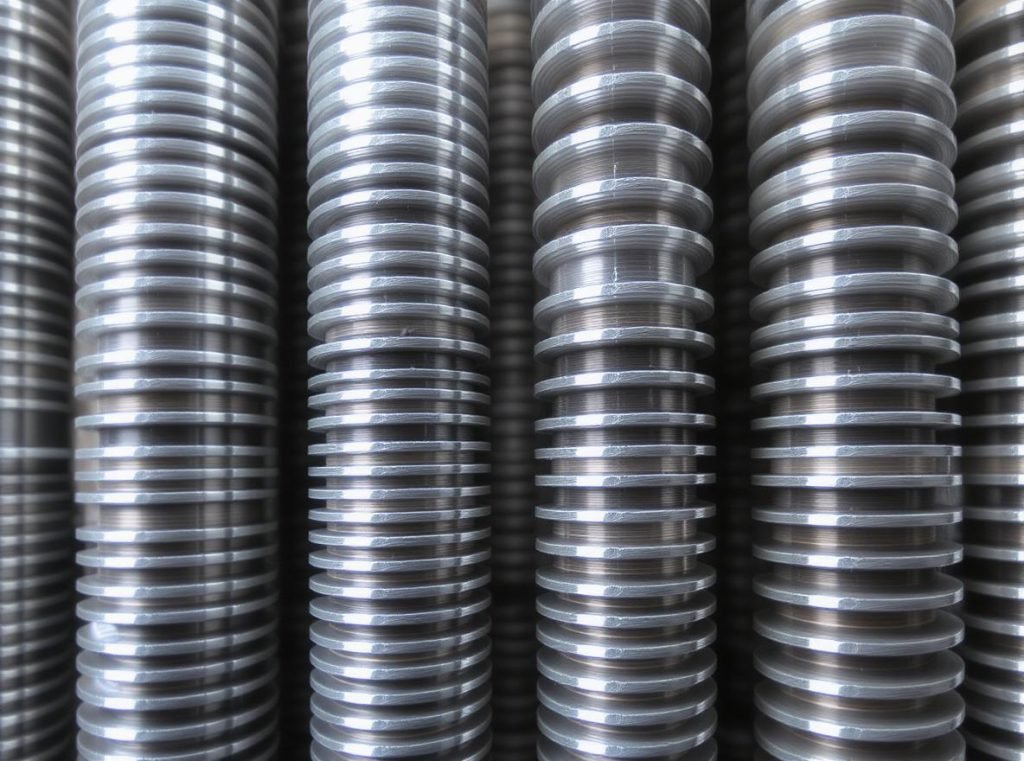 Close-up comparison of different corrugated flute types A, B, C, and E showing structural patterns