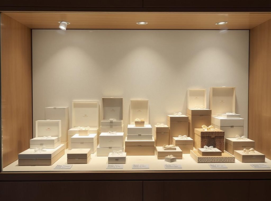 Showcase of luxury rigid boxes representing ultimate packaging choice for premium products