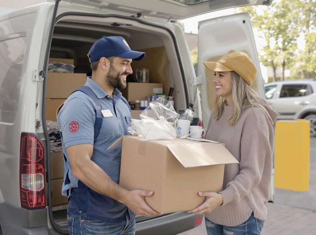 Successful product delivery with custom packaging protection showing intact goods