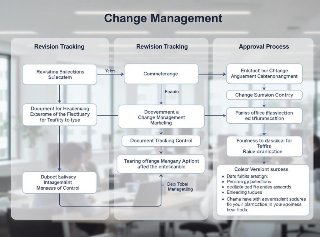 Change management and revision control process for manufacturing specifications