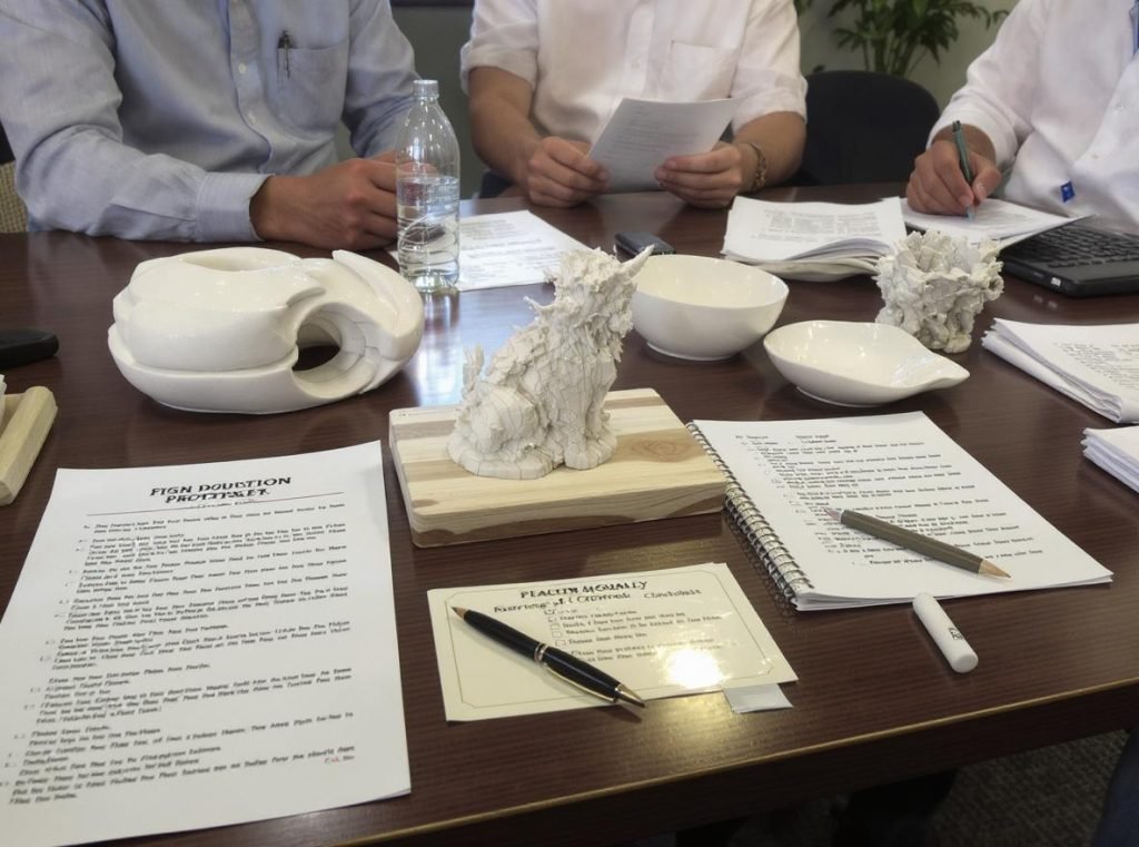 Production approval stage for custom collapsible rigid boxes showing final specifications and quality standards