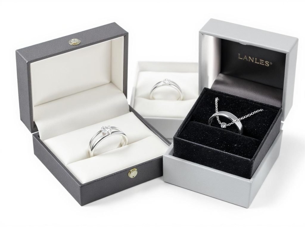 Anti-tarnish paper protecting silver jewelry in luxury packaging boxes