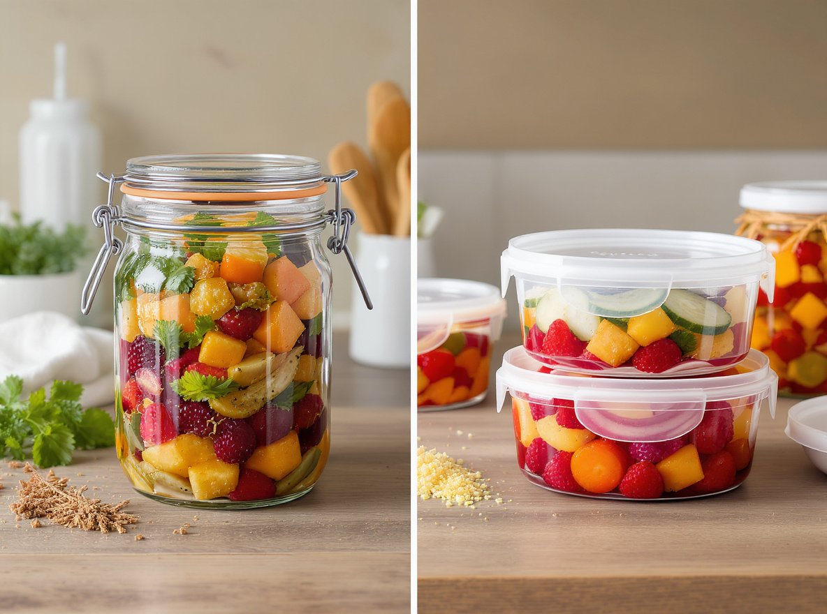 Glass jars vs plastic containers for food packaging comparison