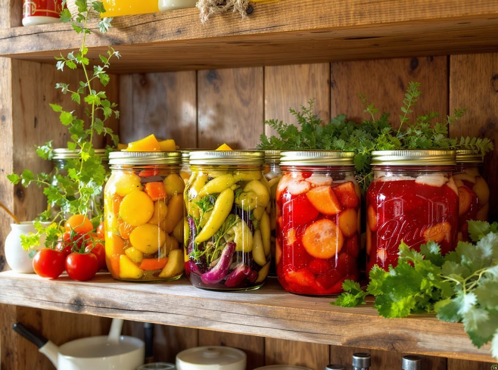 Glass jars showing food preservation and visual appeal benefits