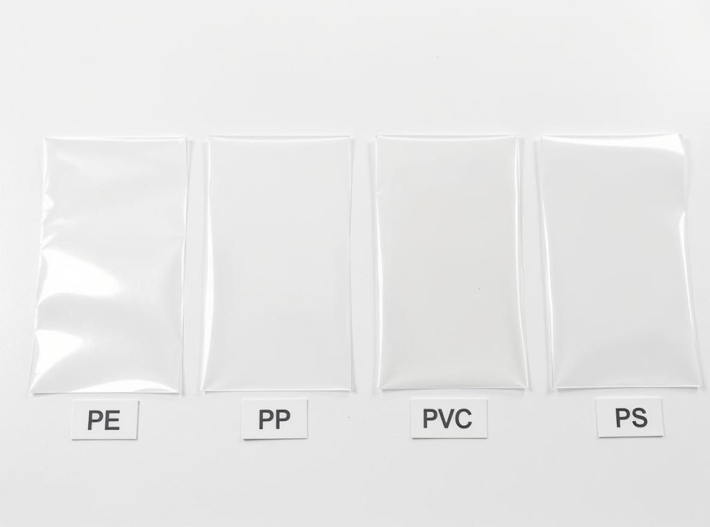 PE PP PVC PS transparent window materials for stand-up pouches