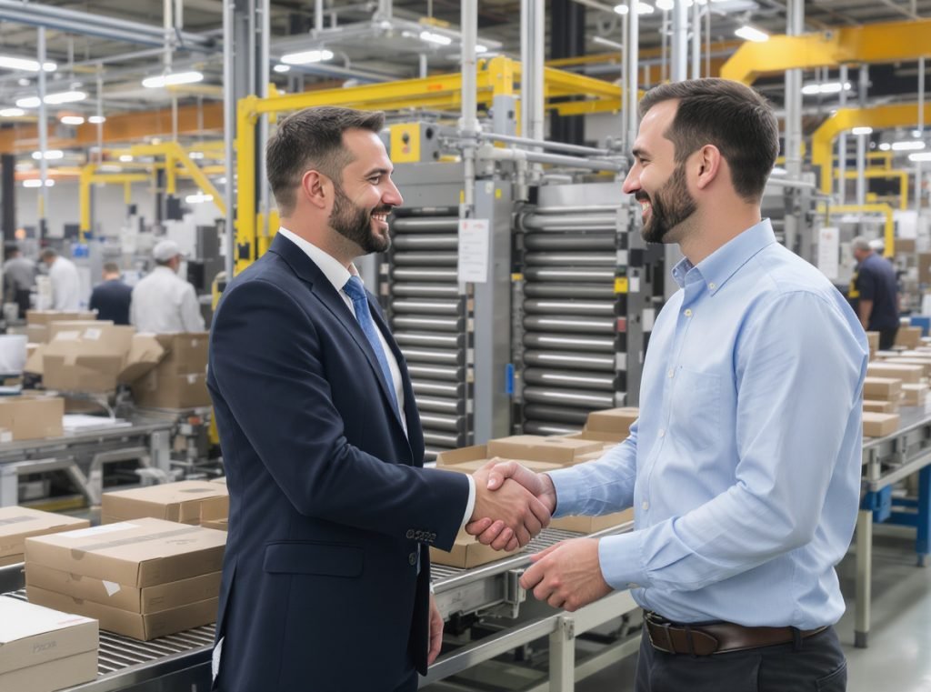 Business partnership with professional pizza box manufacturer in production facility