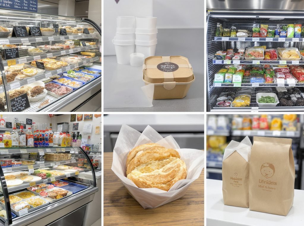 Food industries using waxed paper packaging including bakeries restaurants and delis