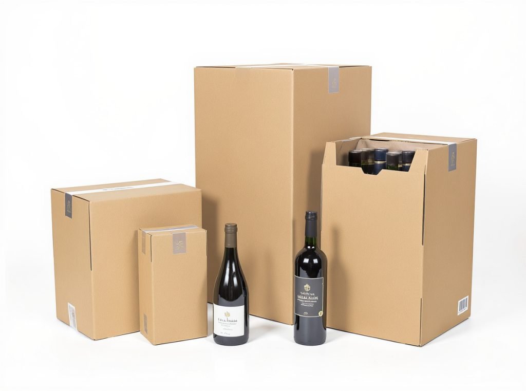 Wine shipping box sizes single bottle 6-bottle 12-bottle cases comparison