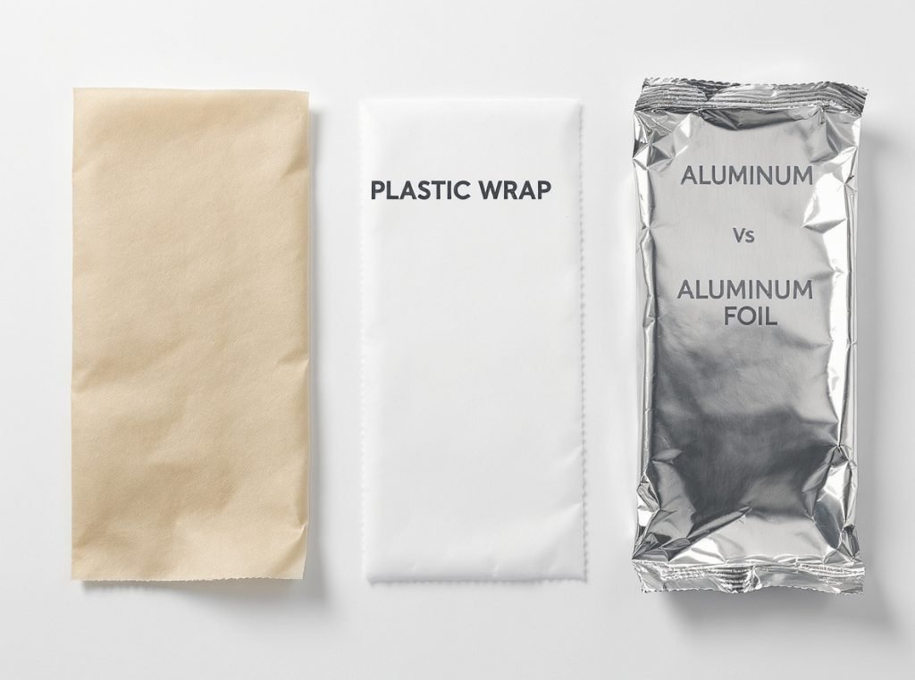 Comparison of waxed paper versus plastic and aluminum packaging materials