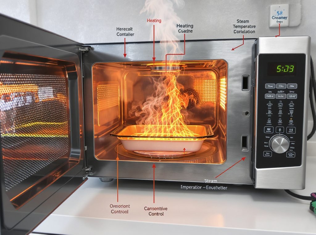 Ready-to-eat meal packaging designed for different heating methods including microwave and oven use