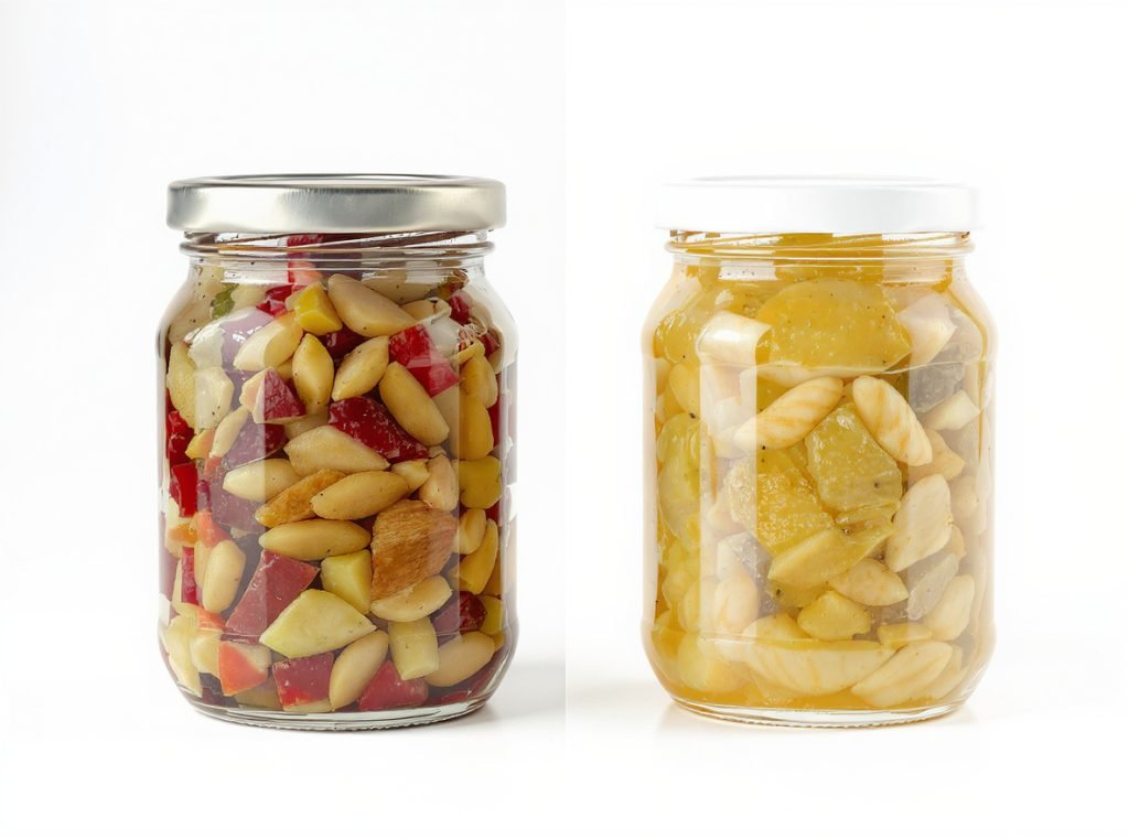 Direct comparison between glass jars and plastic containers for food storage