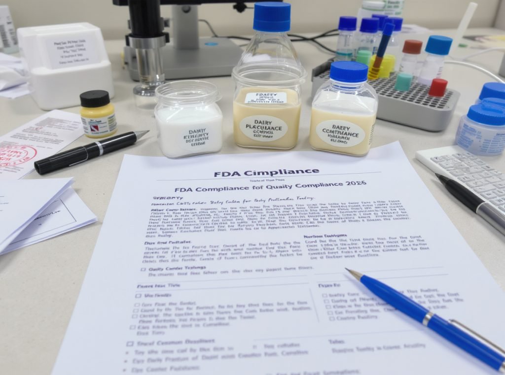 FDA food safety compliance documentation and testing for dairy packaging regulations