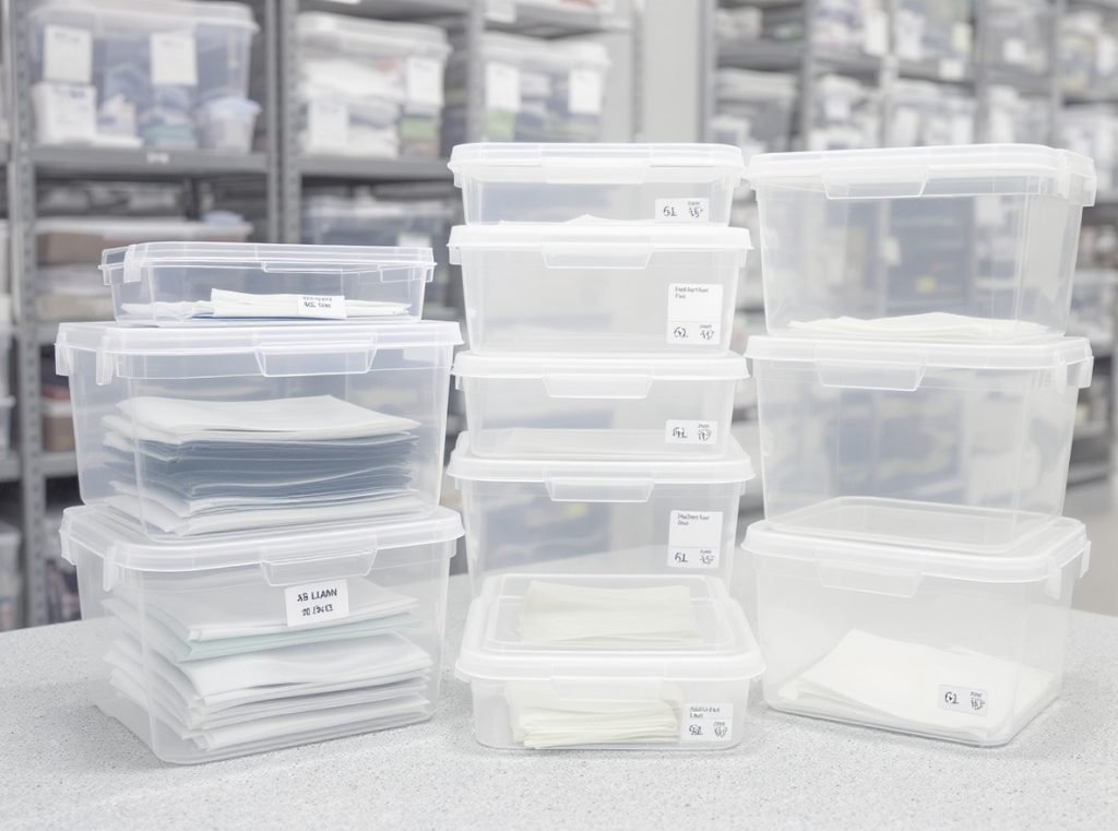 Archival-approved plastic storage containers including polypropylene options