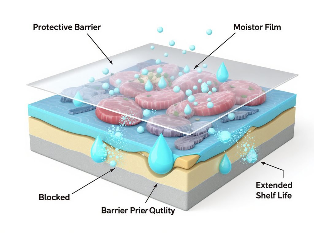 Barrier packaging benefits showing oxygen and moisture protection