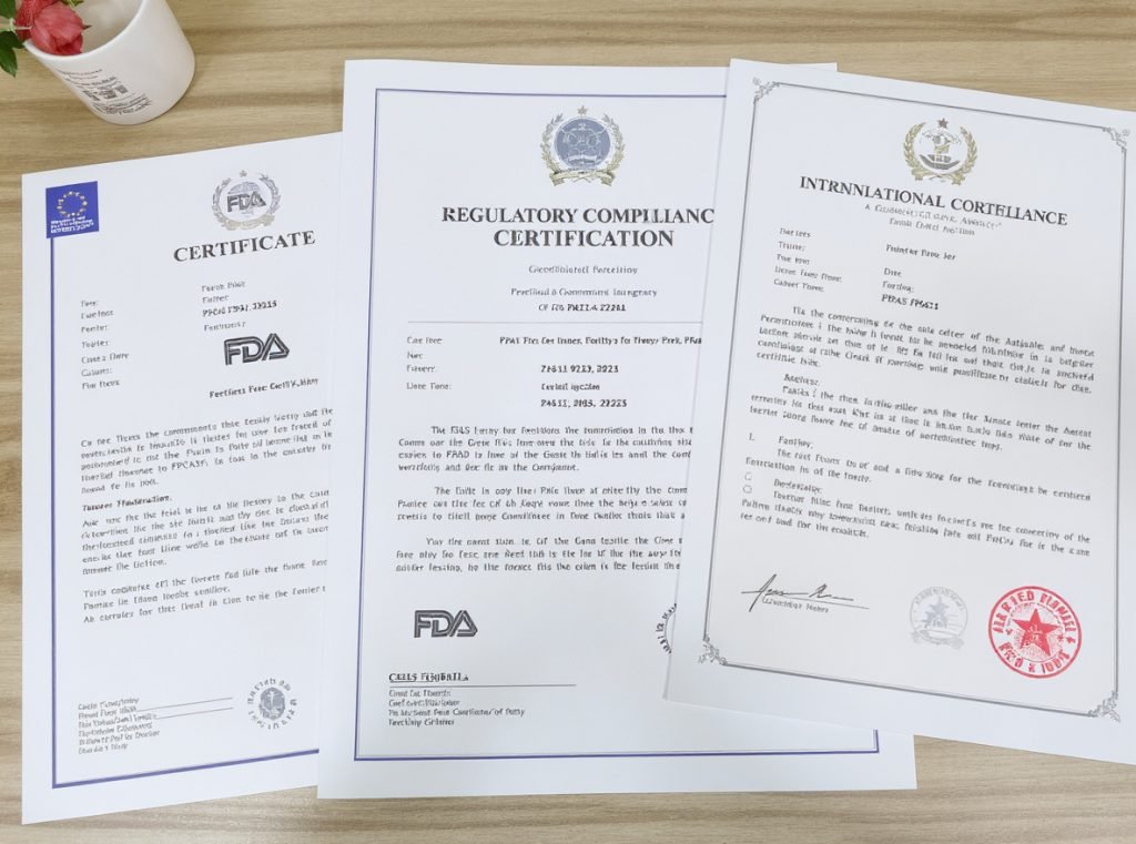 Food safety regulations and compliance certificates for oil-resistant packaging materials