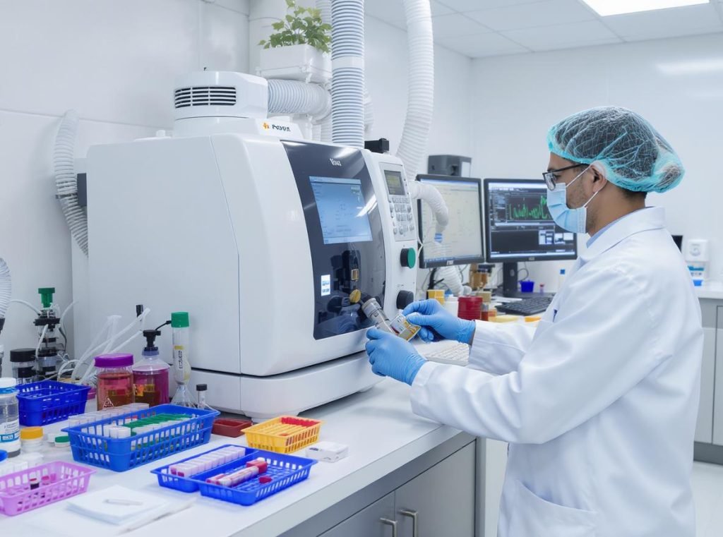 Advanced laboratory testing equipment for flexible packaging safety analysis