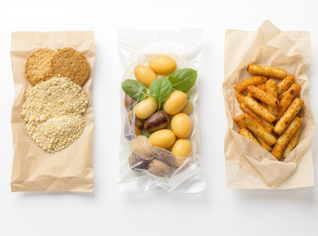 Food products matched with appropriate paper packaging materials for safety