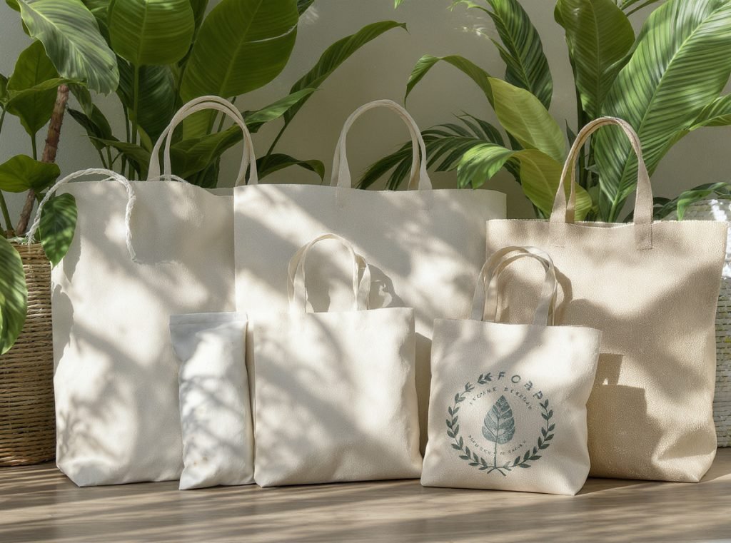 Eco-friendly custom shopping bags made from sustainable materials