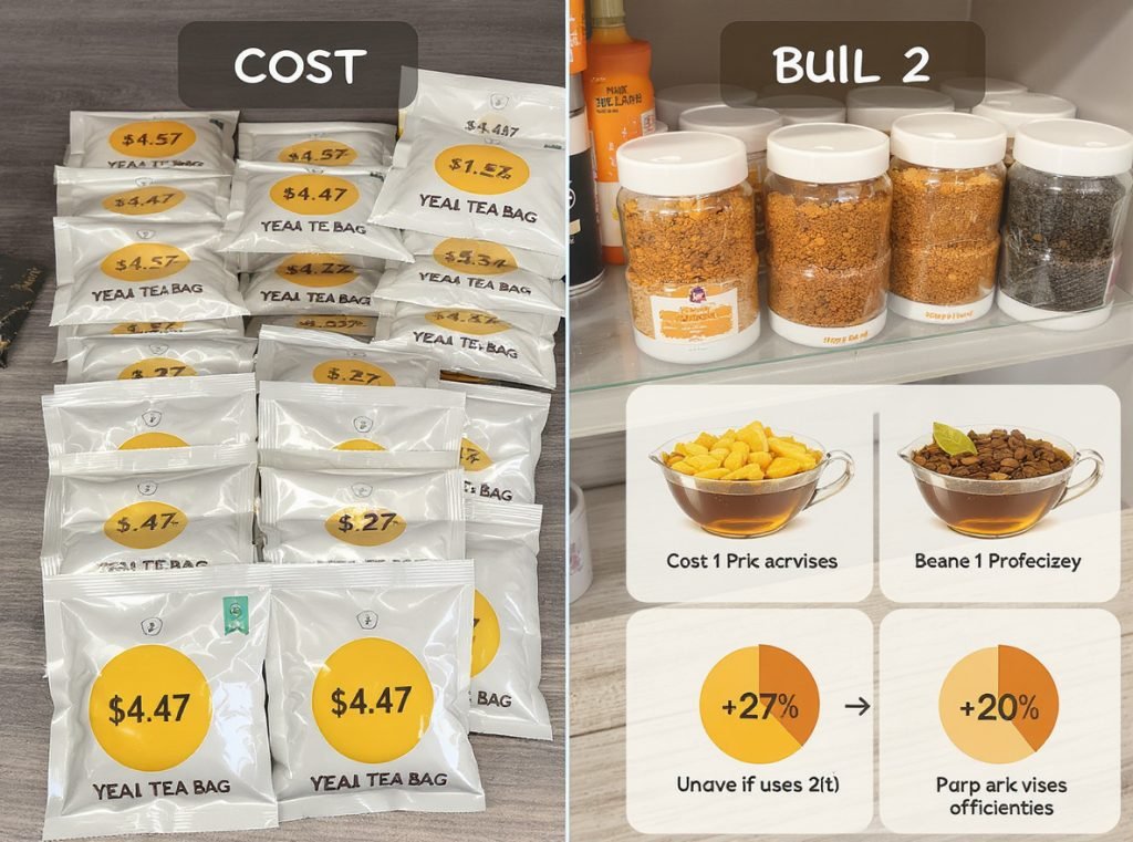 Individual tea bags versus bulk packaging options comparison for different market needs
