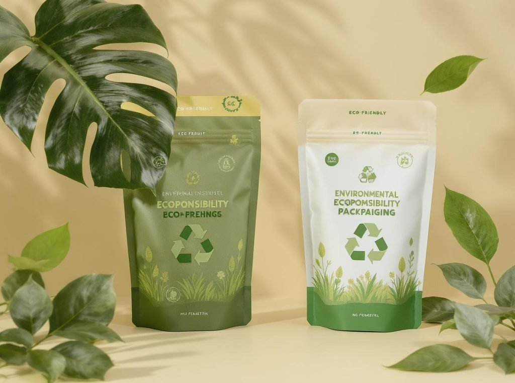 Environmental benefits comparison of sustainable packaging options for pouches