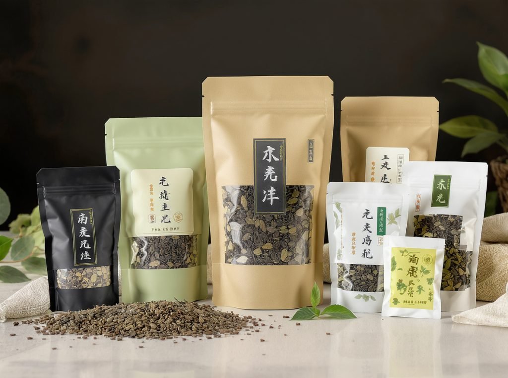 Complete tea packaging solutions showing various formats and quality preservation results