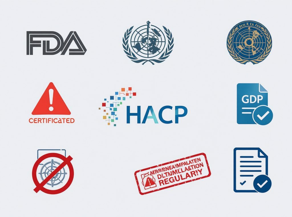 Regulatory requirements for insulated pouches - FDA, WHO, GDP, and HACCP compliance standards