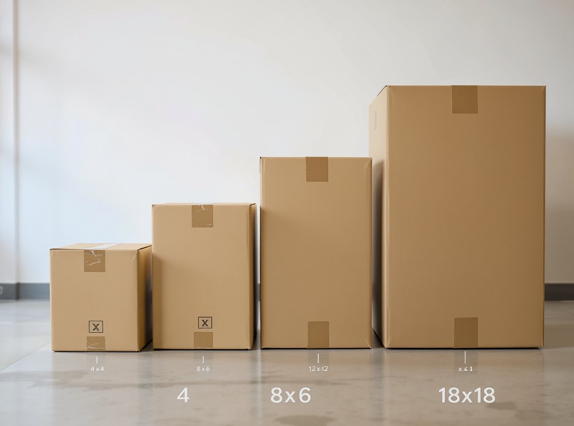 Most common e-commerce shipping box sizes arranged by dimensions