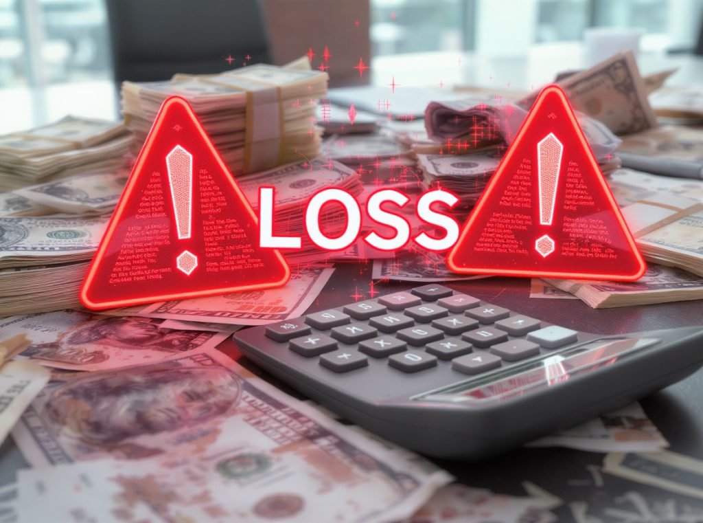 Financial cost calculator showing e-commerce business losses from damaged products