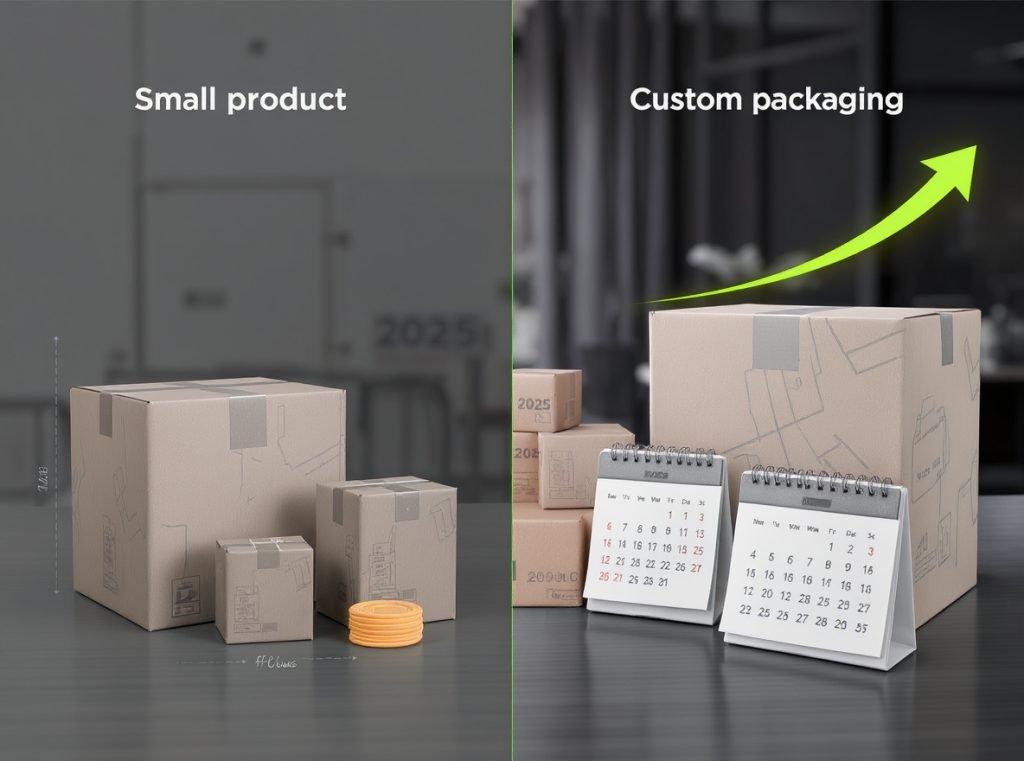 2025 dimensional weight pricing impact comparison showing oversized vs optimized packaging