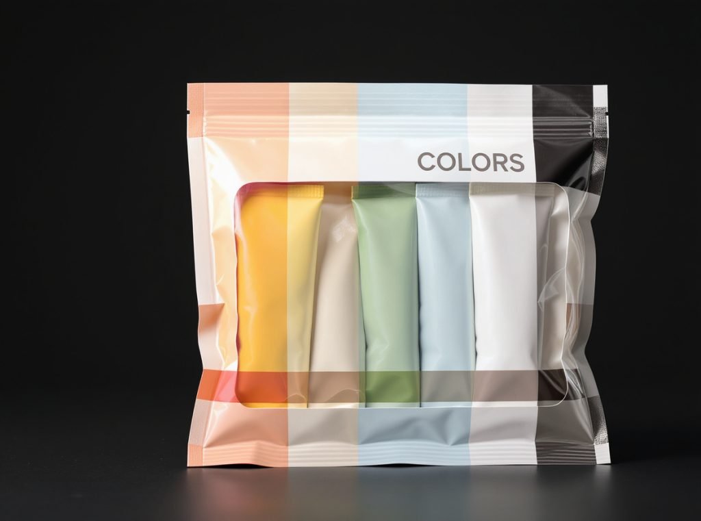 Product shade differentiation strategies using color coding and packaging windows