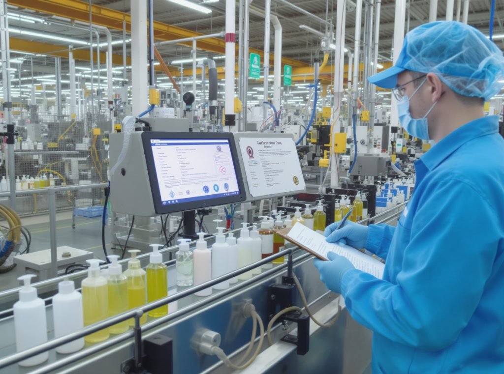 Cosmetic packaging manufacturing facility quality control sustainable supplier verification process