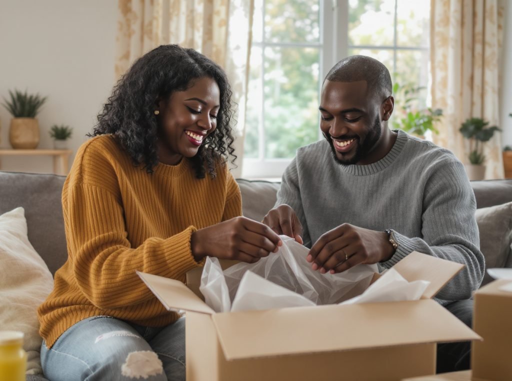 Satisfied customers enjoying easy unboxing experience with frustration-free packaging